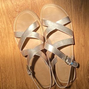 Rose gold toms sandals